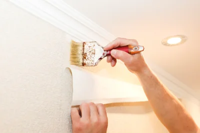 Pose de papier peint à la Selle-en-Luitré — revêtements muraux et toiles de verre